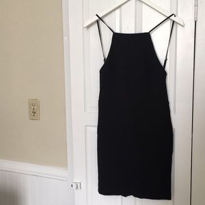 Black open back dress